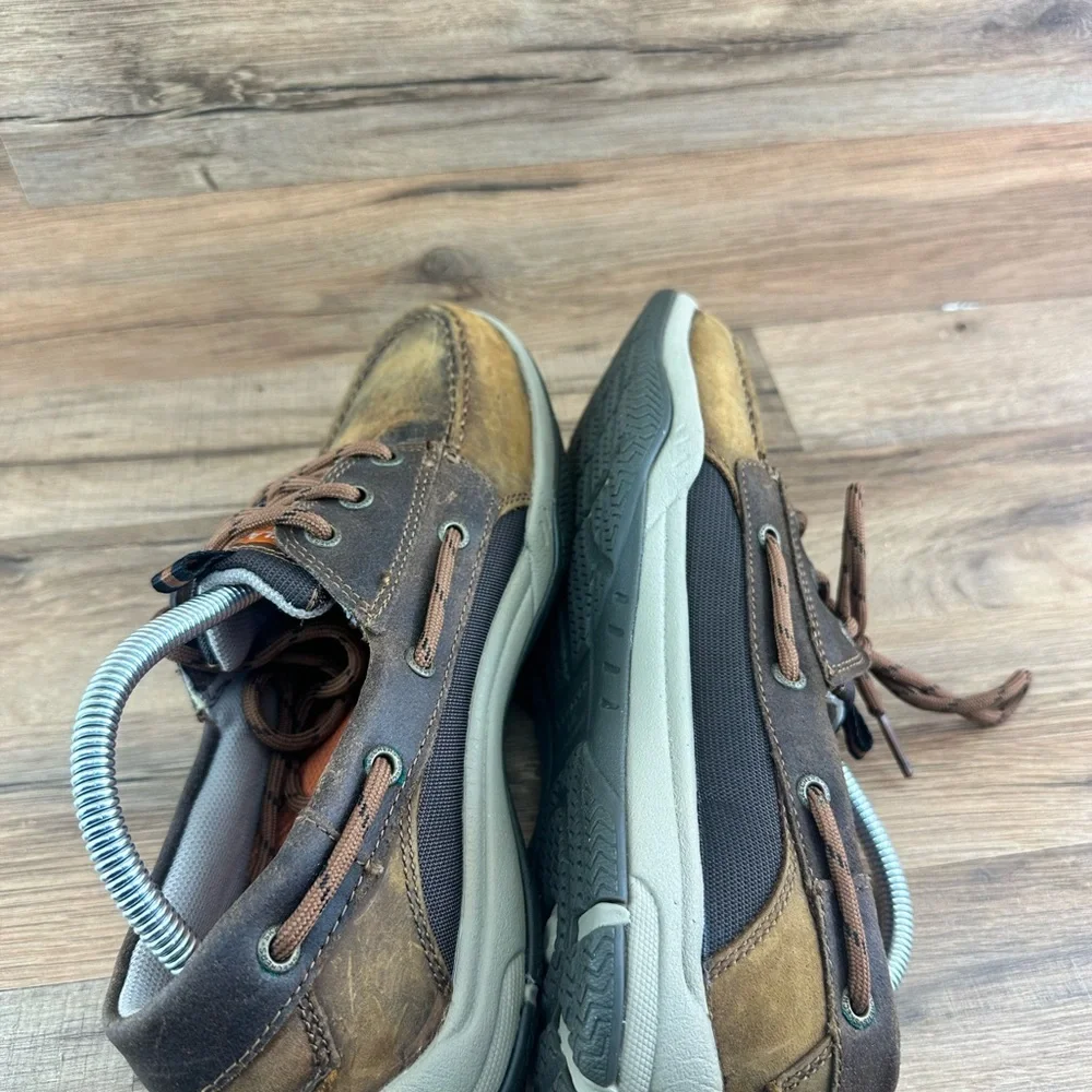 SKECHERS Brown Leather Casual Boat Deck Shoes Size US 8.5 EUR 41